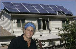 Jodi Haney had solar panels installed on her house in Maumee.
