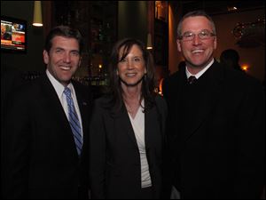 Bill Kitson, left, Sharon Speyer, and Trent Smith at the United Way of Northwest Ohio campaign celebration at Tango's.
