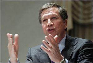 Gov. John Kasich has met with business groups in the state in recent weeks; he's to meet with the area chamber and Rotary today.