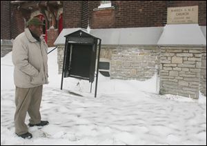 Charles Allen, 81, visits the former church on Norwood Avenue.