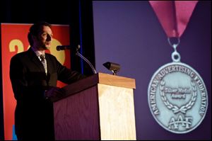 Joe Pinciotti   at the Advertising Club of Toledo's annual ADDY Awards.