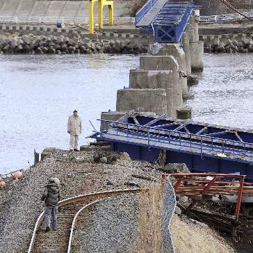 Japan-Afterman-Miyako-railway-damage