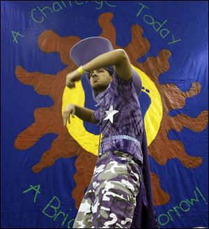 Jake West shows his smooth dance moves on stage to keep his adrenaline up.