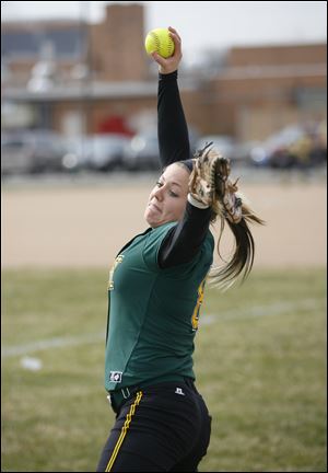 Cassi Laberdee is considered the Eagles' ace. She earned second-team City League honors after posting a 9-2 record with a 1.22 ERA as Clay's No. 2 pitcher.
