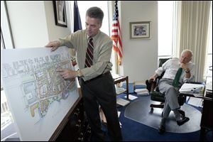  In 2008, Larry Dillin envisioned an urban beach and a pedestrian trail during his talks with then-Mayor Carty Finkbeiner.
