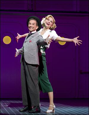 Joel Grey, left, is Moonface Martin and Sutton Foster is Reno Sweeney in the revival of ‘Anything Goes,’ which opened Thursday on Broadway.