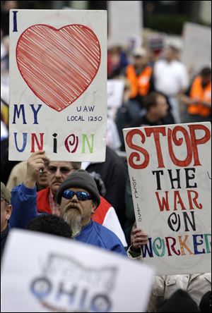 The fight over Ohio Senate Bill 5 is roiling, both in rallies and behind the scenes. Opponents of Senate Bill 5 have created a political action committee and a Web site, WeAreOhio.com. Meanwhile, the GOP created SB5truth.com, to counter what it calls misinformation.