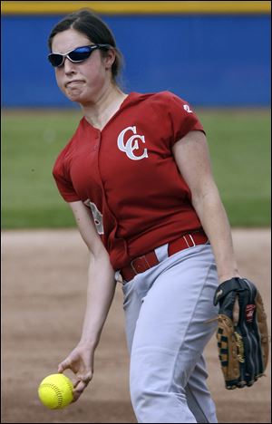 Central Catholic junior Erin Seiler was 10-9 with an 0.67 ERA last season. She also led the Irish in hitting with a .339 batting average.
