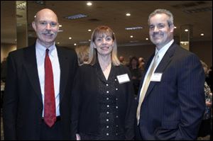 Jerry Kern, left, Mary Kern, and John Shaffer, at Heartbeat of Toledo’s 40th anniversary banquet.