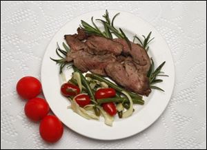 Traditional Easter food includes grilled lamb, hot cross buns, and hard boiled eggs.