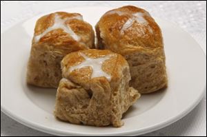 Hot cross buns are a Good Friday tradition.