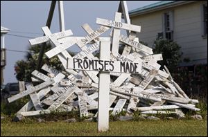 A cross with the words 