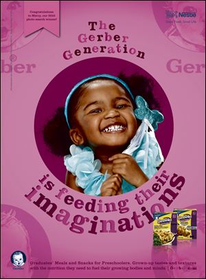 The Gerber poster featuring Mercy Townsend.