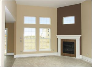 An abundance of windows in the great room allow plenty of natural light.