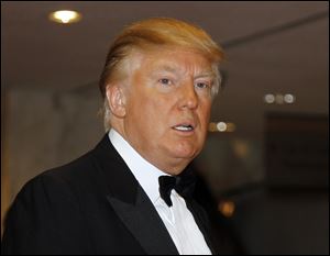 Donald Trump arrives for the White House Correspondents Dinner.