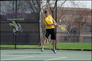 Clay High School grad Trevor Ault rises to the top of Defiance College tennis.