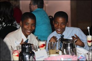 Keyante and Keyaree White, 8th graders from Central City Ministry Rosary Cathedral Campus. 