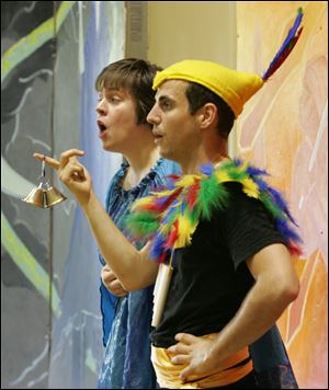 Jenny Cresswell, left and Adam Cavagnaro performed in last year's Opera on Wheels production.