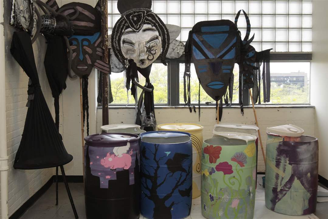 Toledo-School-Arts-rain-barrels