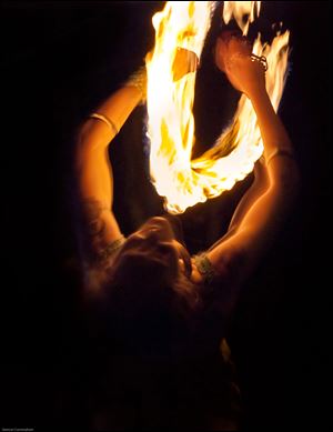 Spencer Cunningham's digital photograph, 'Circle of Fire,' is on display as part of a new show at Tea's Luncheonette in Spitzer Building, 520 Madison Ave. in downtown Toledo