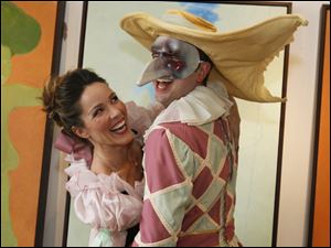 Heather Buck, left, is Zerbinetta and Markus Beam is Harlekin in a Toledo Opera production of 'Ariadne auf Naxos' in September, 2010. 