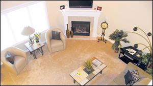 The large great room is ideal for entertaining.