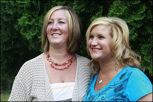 Sisters Jennifer Chamoun, left, and Amy Sowards are looking forward to learning about the uncle they have never met. The families are to get together next month.