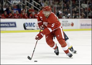 Detroit Red Wings defenseman Nicklas Lidstrom. 
