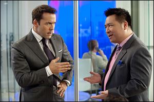 Ari Gold (Jeremy Piven), left, and his ex-assistant Lloyd (Rex Lee) are agents on HBO's 'Entourage.'