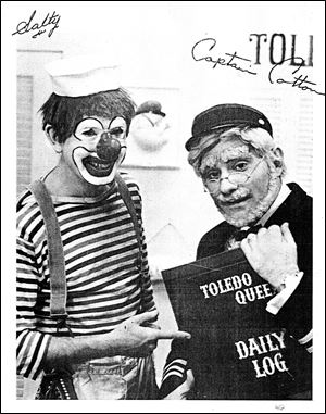 Salty and Captain Cotton signed photos as promotions for their children’s show on WSPD-TV. The station in 1962 called their show, with skits that took place aboard their fictional ship, the Toledo Queen, the city’s most popular daytime children’s program.