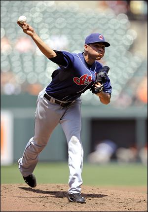 Indians' starter Jeanmar Gomez lasted five innings Sunday, giving up five hits -- including three solo homers. The Orioles won 8-3.