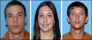 Ryan Edward Dougherty, 21, Lee Grace Dougherty, 29, and Dylan Dougherty Stanley, 26.