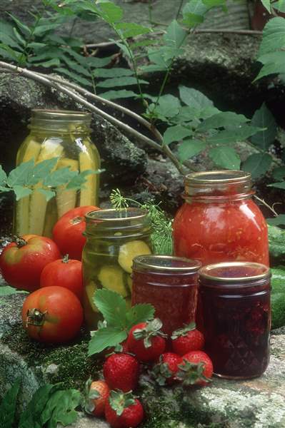 Homemade-jam-pickles-and-canned-tomatoes