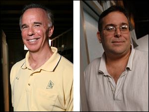 Paul Pellioni, left, a college friend of Mike Bell, gave the mayor $1,450, while James Nicholson, right, gave $1,250.