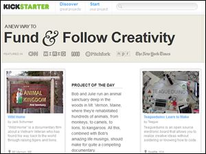 KickStarter.com is a Web site that connects financiers with entrepreneurs.