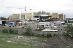 Construction continues on the $300 million Hollywood Casino Toledo, which is expected to open in the spring of 2012. 