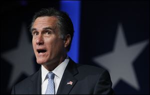Former Governor Mitt Romney, a Republican presidential candidate, speaks Saturday at the Values Voter Summit in Washington. The cultural conservatives gathered at the summit this weekend care deeply about abortion, gay marriage and other social issues.