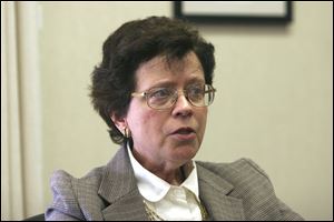Rebecca Blank, acting U.S. Secretary of Commerce, as she meets with The Blade's editorial board Wednesday.