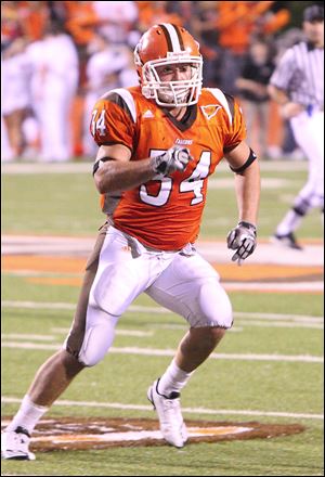 Bowling Green senior walk-on Zach Akenberger will play in his first game Saturday after a complete fracture of his right tibia and fibula a year ago.