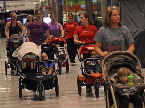 Strollers lead to the mother of all workouts | The Blade
