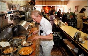 Dale Davies at Balyeat's Coffee Shop in 1997.