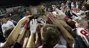 Eastwood players with the NBC trophy Genoa, Ohio.