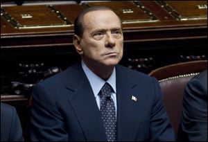 Italian Premier Silvio Berlusconi attends a voting session Tuesday at the Lower Chamber in Rome.