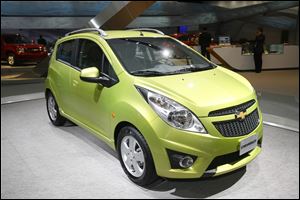 The Chevrolet Spark at the North American International Auto Show at Cobo Center in Detroit.