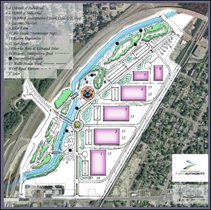 Shown is a design concept for the cleanup of the 111-acre property of the former Jeep factory site on Jeep Parkway.