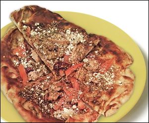 Fetoosh's chicken Mediterranean pizza.