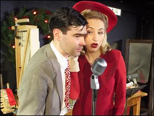 A scene from 'It's a Wonderful Life: Live from WVL Radio Theater' shows the stage transformed into a 1940s radio station. The professional production returns to Owens Community College at 7:30 p.m. Wednesday.