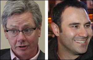 Democrat Pete Gerken, left, faces Republican Constantine Stamos, right, for county commissioner.