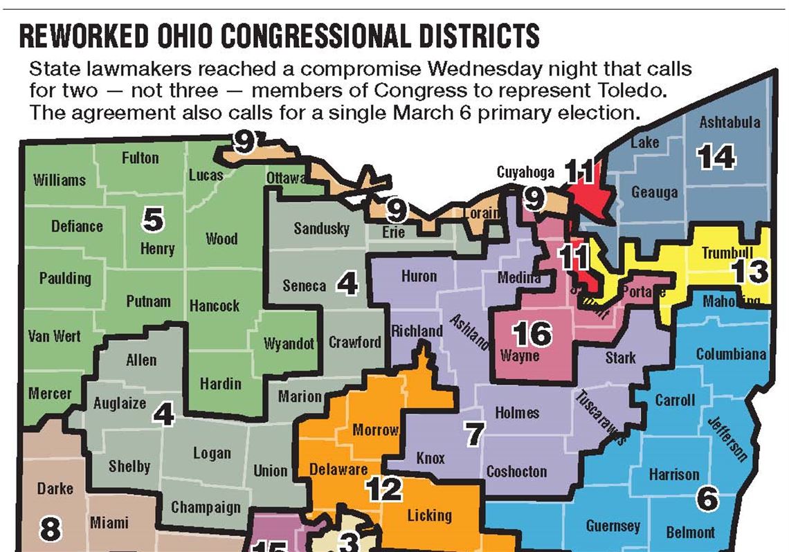 Redrawn Map Puts Toledo In 2 Districts Instead Of 3 The Blade