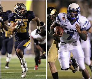 UT's Eric Page, left, 2011 statistics: RECEIVING: 112 receptions; 1,123 yards, 10 TDs; RETURNS: 30 kickoffs for 703 yards; 18 punts for 196 yards, 1 TD. USAFA's Tim Jefferson, right, 2011 statistics: PASSING: 98 of 161 for 1,478 yards, 12 TDs; RUSHING: 139 attempts for 492 yards, 10 TD s